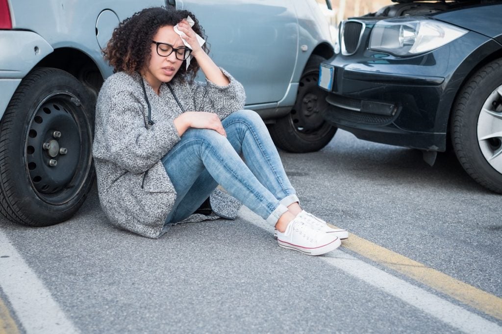 Woman in Car Accident