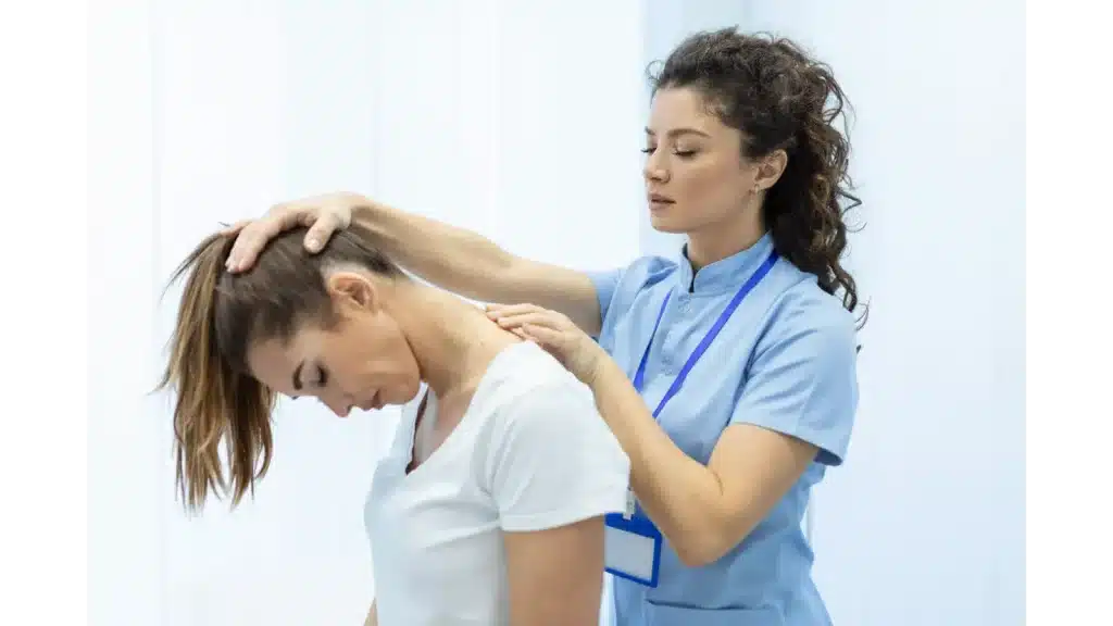 Physiotherapist-doing-healing-treatment-womans-neckchiropractic-adjustment-pain-relief-conceptoffice-syndrome – How to Get Ri